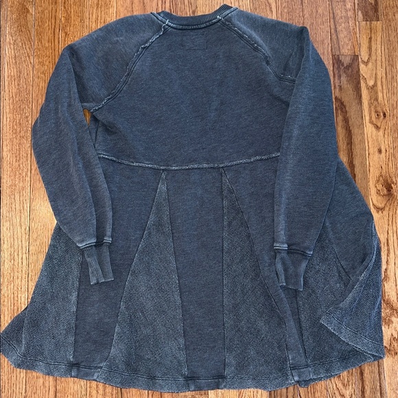 American Eagle Pintuck Ruffle Babydoll Gray Mini Dress Women’s Size XXS - Picture 7 of 8